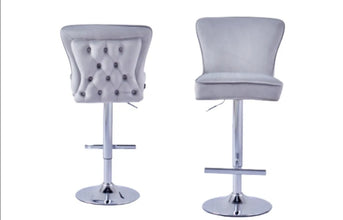 Tabouret de Bar Gabrielle Pied Chrome