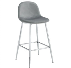 Tabouret de bar scandinave Pied Chrome