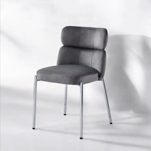 Chaise Stephany Velours Pied Argent