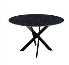 Table Repas Jessica Pied Metal Noir 100x75 CM