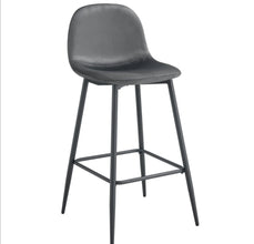 Tabouret de Bar Scandinave Pied Noir Velours