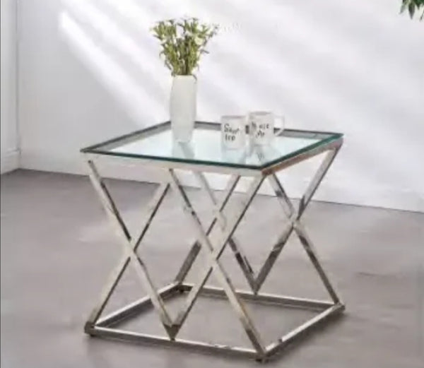 Gueridon Triangle 50x50 CM Pied Chrome