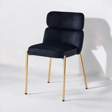 Chaise Stephany Velours Pied Dore