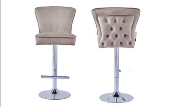 Tabouret de Bar Gabrielle Pied Chrome