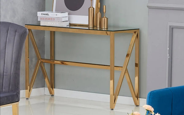 Console Majestique Gold Transparent 120x40x78 CM