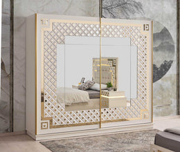 Chambre à coucher Cristal Gold – Élégance et luxe contemporain
