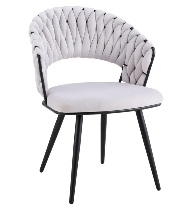 Chaise Carolina Pied Metal Noir