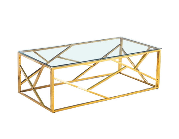 Table Basse Geomag Gold Transparent 120x60x45 CM
