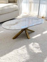 Table Basse Ceramique Ophelia Pied Dore