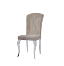 Chaise Nino Velours Pied Argent