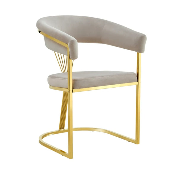 Chaise Avec Accoudoir Brittany Pied Gold