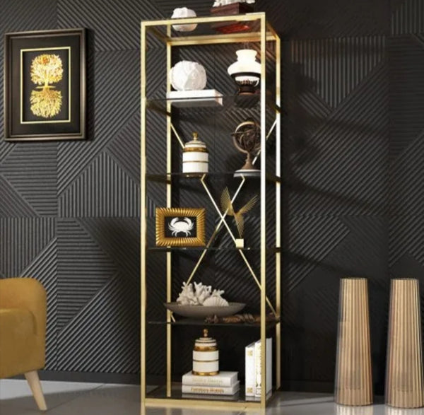 Bibliotheque Arya Gold Transparent 60x40x180 CM