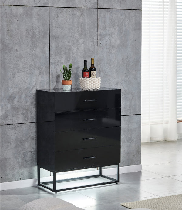 Commode Alya Laqué Pied Noir