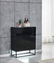 Commode Alya Laqué Pied Noir