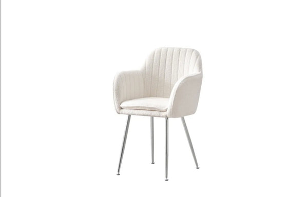 Chaise Avec Accoudoir Kanvas Pied Chrome Doudou