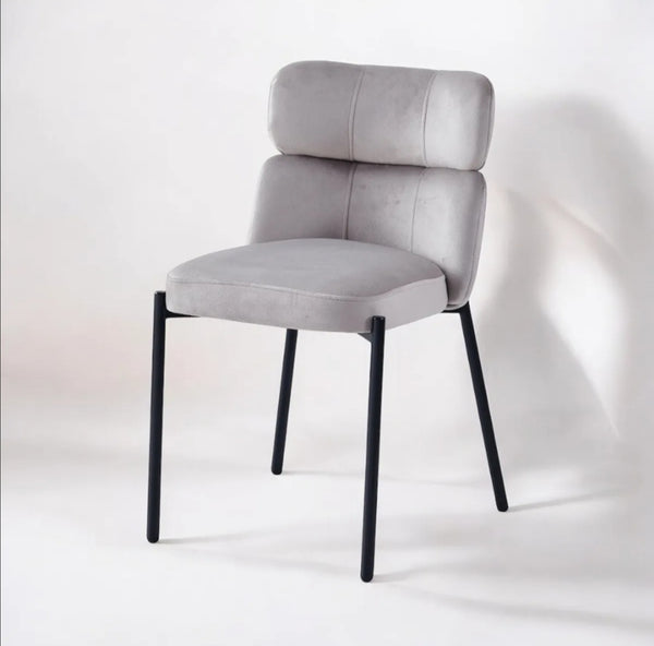 Chaise Stephany Velours Pied Noir