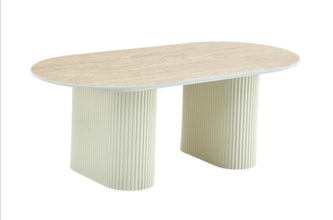 Table Basse Roxy Pied Beige Ceramique 120x60x45 CM