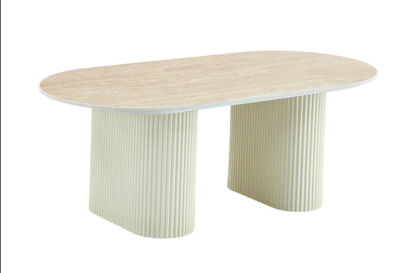 Table Basse Roxy Pied Beige Ceramique 120x60x45 CM