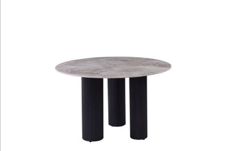 Table Repas Anais Pieds Noir Plateau Ceramique 120 CM