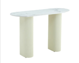 Console Roxy Plateau Ceramique Pied Beige