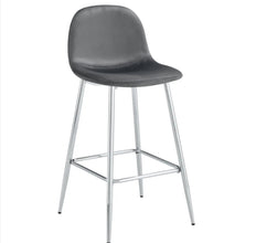 Tabouret de bar scandinave Pied Chrome