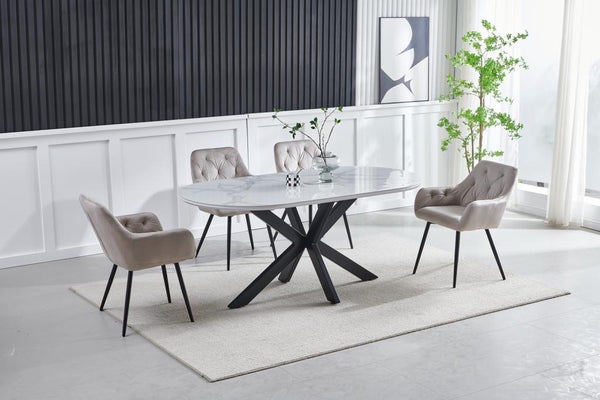 Table a Manger Ceramique Ophelia 1m50 Pied Noir