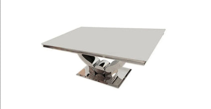Table Basse Trofy Pied Chrome 120x70x49 CM