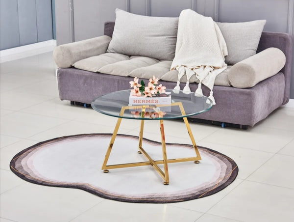Table Basse Heloise Gold Transparent 80x45 CM