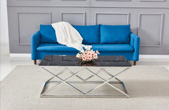 Table Basse Triangle Chrome 120x60 CM