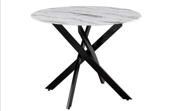 Table Repas Jessica Pied Metal Noir 120x75 CM