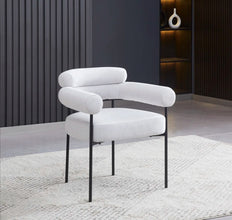 Chaise Avec Accoudoir Bulle Pied Metal Noir