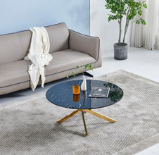 Table Basse Olivia Pied Doré