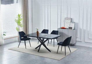 Table Rectangulaire Olivia 1m80 Pied Noir