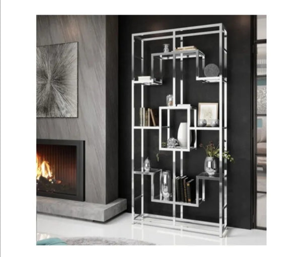Etagere Richmont Pied Chrome Transarent 100x30x180 CM