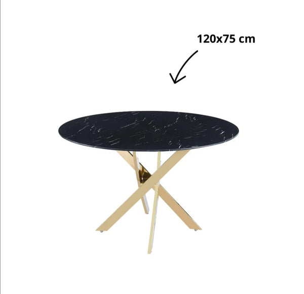 Table Repas Jessica Pied Gold 120x75 CM